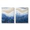 Stupell Industries Abstract Ocean Geode Landscape Busy Blue Beige Lines Canvas Wall Art